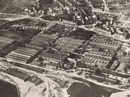 在20世纪20年代的纽伦堡曼工厂的航拍照片